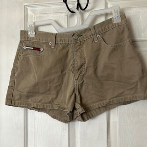 Tommy Jean khaki colored denim shorts